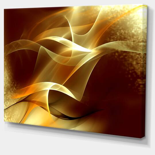 Designart - Light Yellow Abstract Fractal Design
